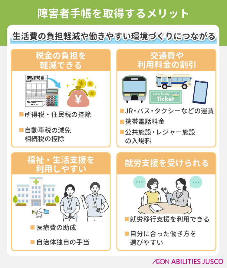 障害者手帳を取得するメリット
